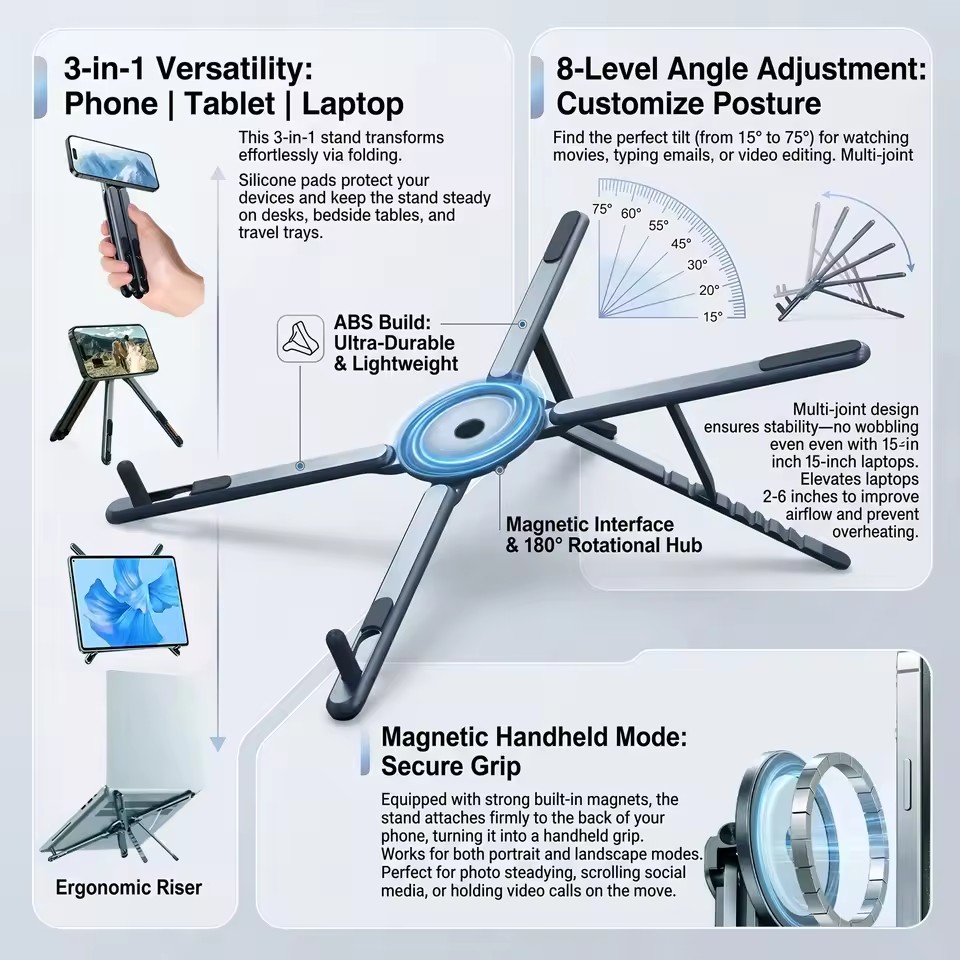 Useful Tablet Accessories - Портативный магнитный держатель для телефона и