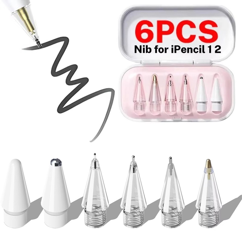 Stylus Replacement Tip - 6 сменных наконечников для Apple Pencil