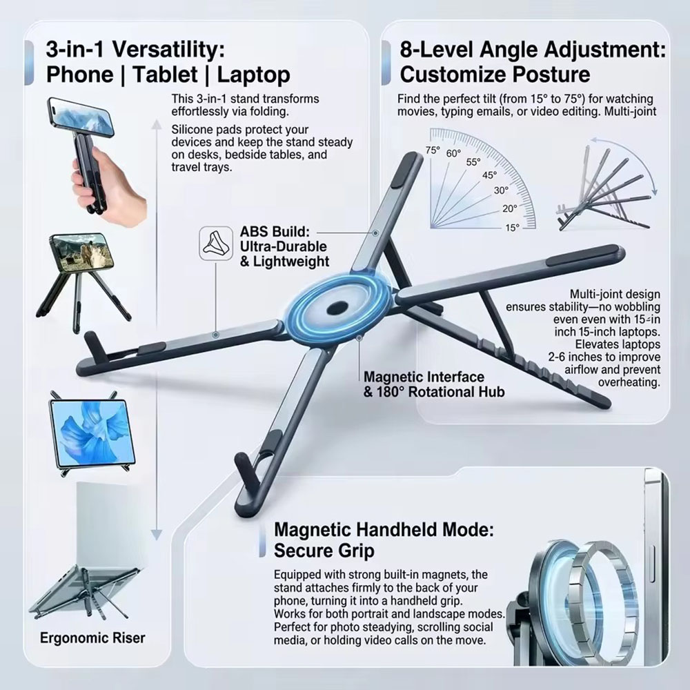 Useful Tablet Accessories - Портативный магнитный держатель для телефона и